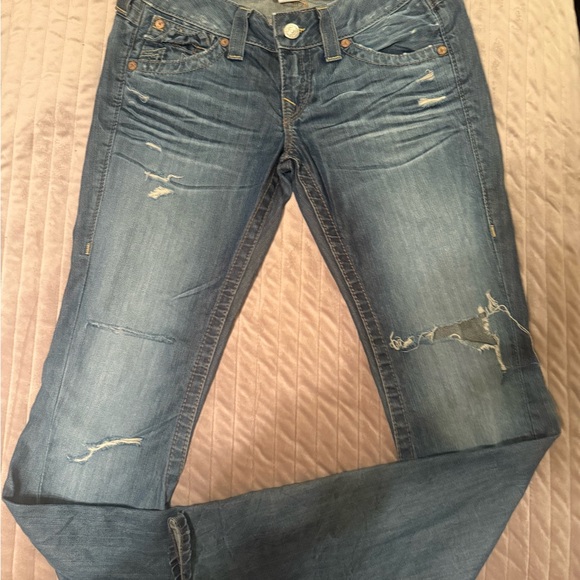 True Religion Denim - Women's Distressed Blue Jeans True Religion, Joey